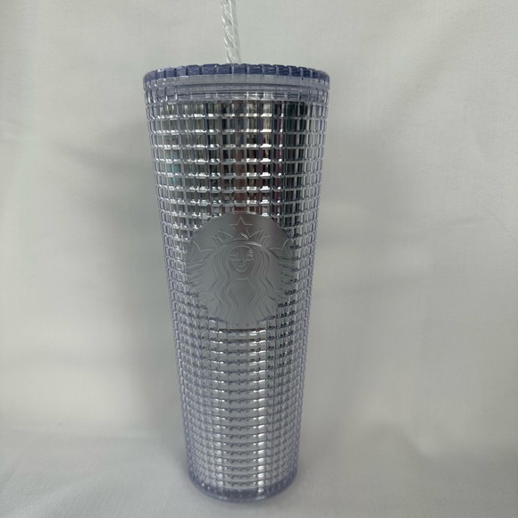 Other - Starbucks‎ Holiday Silver Grid Tumbler 24oz Venti Cold Cup New Without Tags